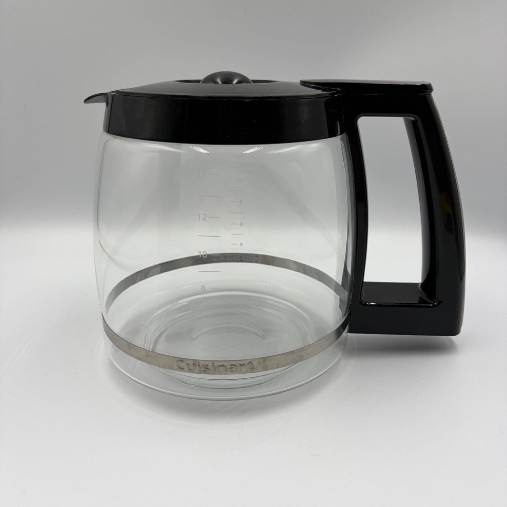 Cuisinart Coffee Carafe Unisex 14 Cup Clear Replacement Glass Pot Black Handle
